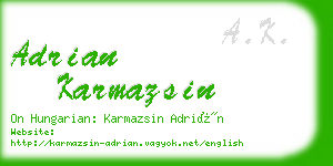 adrian karmazsin business card